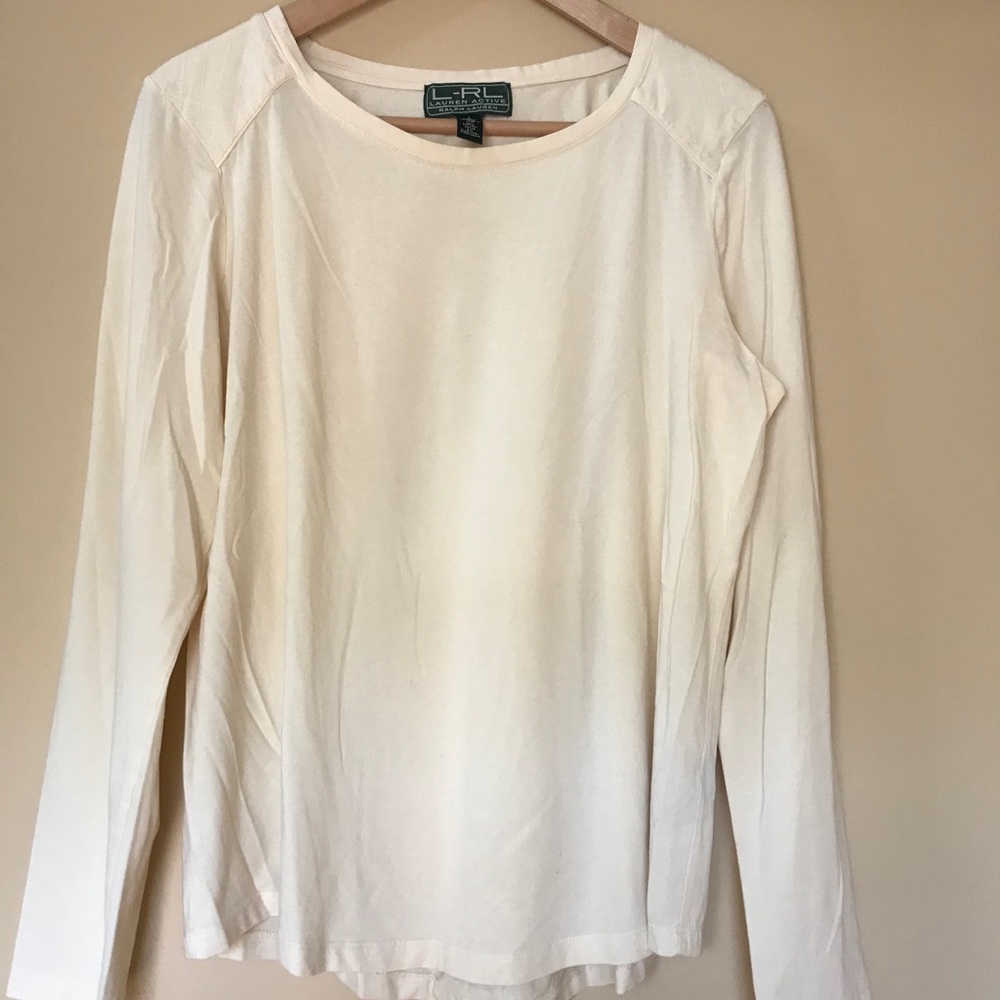 Ralph Lauren women’s Large cream long sleeve